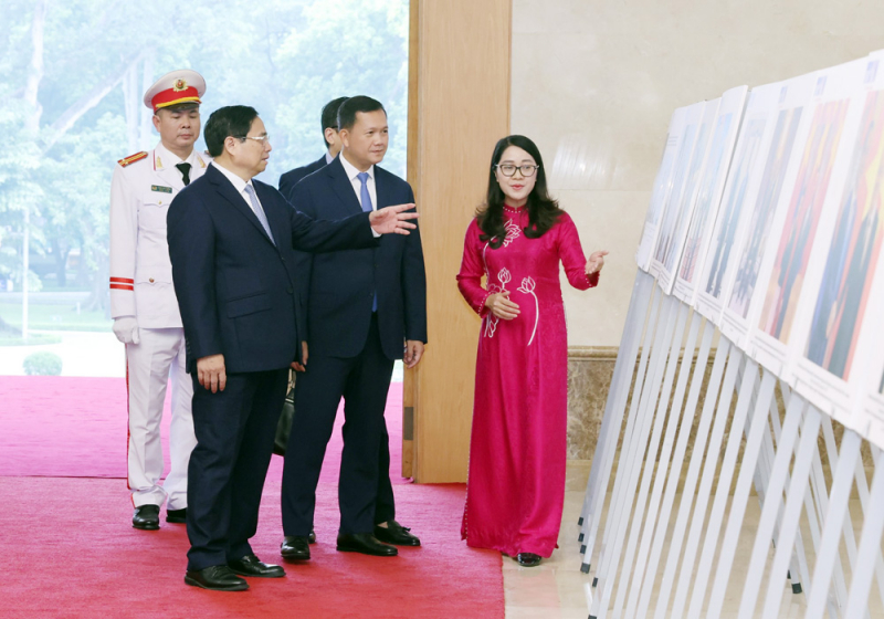 Thủ tướng Phạm Minh Chính chủ trì Lễ đón Thủ tướng Campuchia thăm chính thức Việt Nam -5