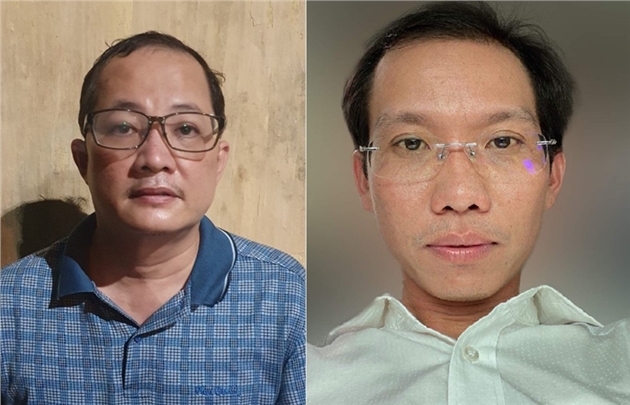 Hai bị can Nguyễn Minh Quân và Nguyễn Văn Lợi. Ảnh: cand.com.vn Khởi tố 6 bị can nhận tiền