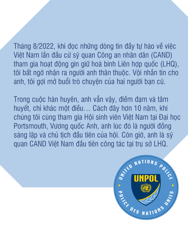 Sĩ quan CAND Việt Nam đầu tiên tại Trụ sở Liên hợp quốc: Khi truyền cảm hứng cũng là nhiệm vụ! -0