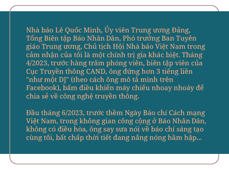 Chủ tịch Hội Nhà báo Việt Nam Lê Quốc Minh:  