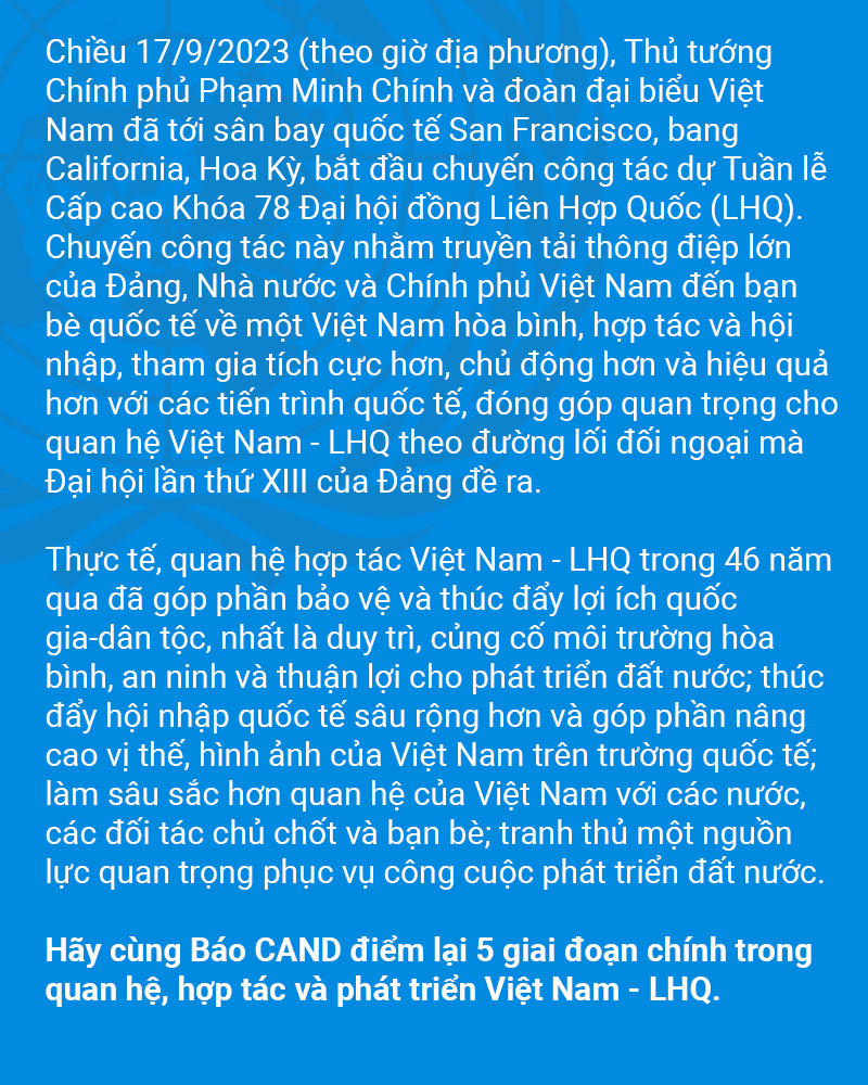 Việt Nam - Liên Hợp Quốc, 46 năm đồng hành và phát triển -0