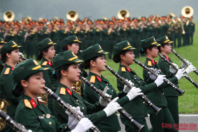 Minister Phan Van Giang and Minister To Lam review rehearsal of armed forces parade in celebration of Dien Bien Phu Victory - 1
