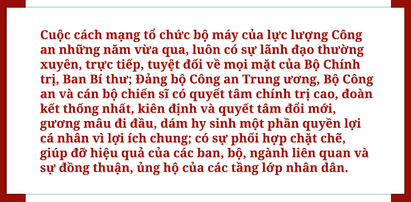 Lực lượng CAND gương mẫu đi đầu trong đổi mới, sắp xếp bộ máy tinh gọn, hiệu lực, hiệu quả -0