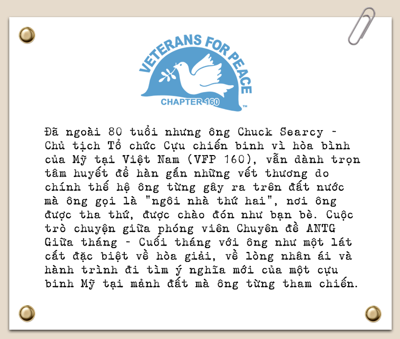 Cựu chiến binh Chuck Searcy: Tôi tự hào vì được người Việt Nam đón nhận -0