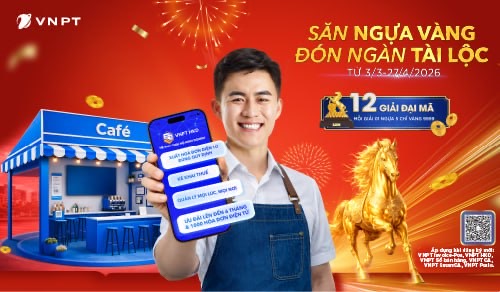Hộ kinh doanh đăng ký dịch vụ số VNPT sẽ nhiều cơ hội trúng Ngựa Vàng 9999 - 0