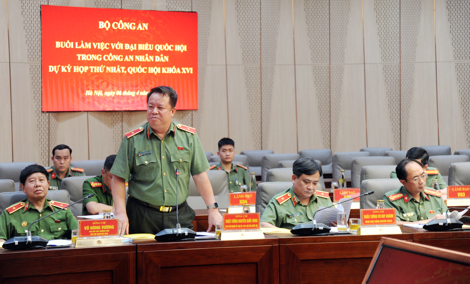 Bộ Công an làm việc với đại biểu Quốc hội trong Công an nhân dân dự Kỳ họp thứ Nhất, Quốc hội khoá XVI -0