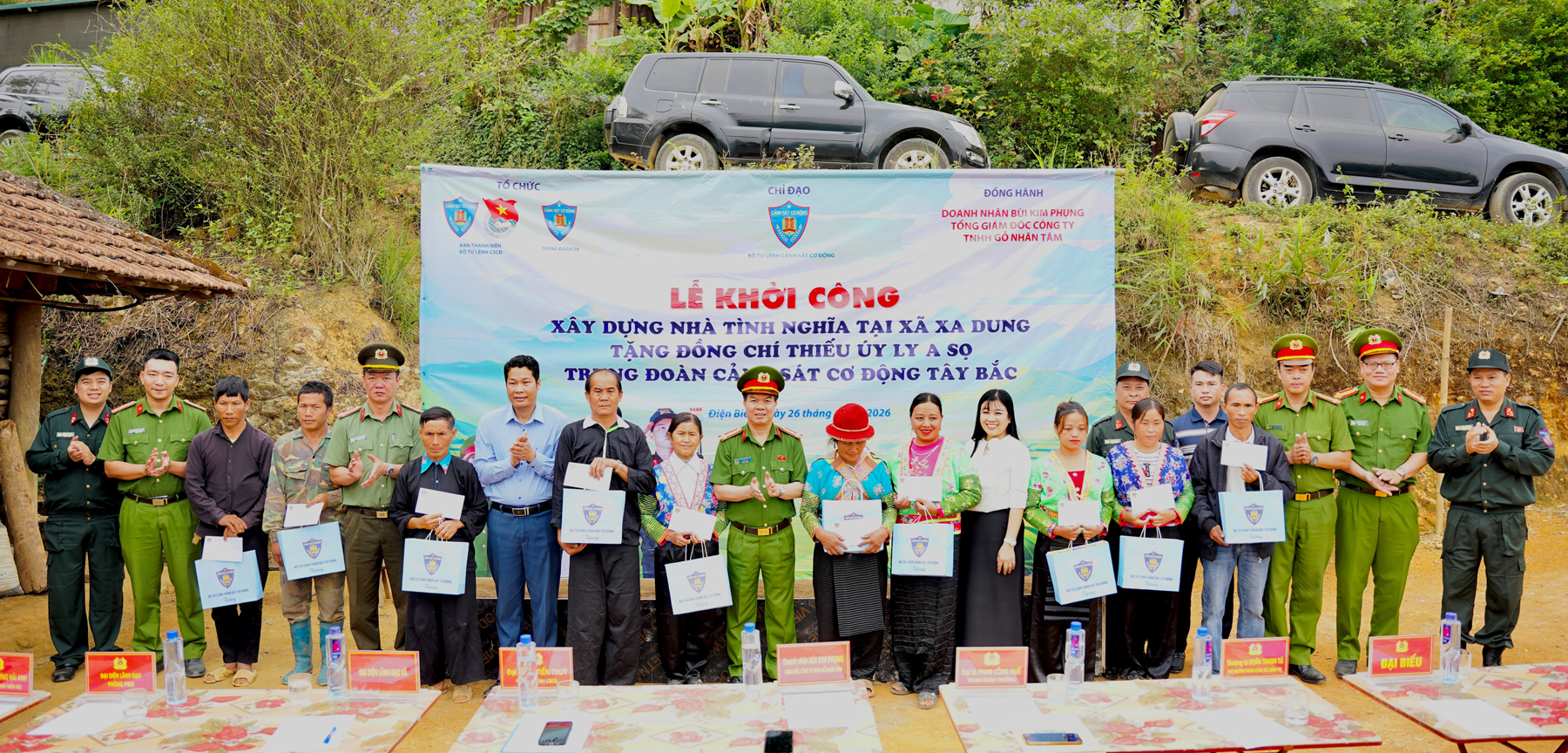 Bộ Tư lệnh Cảnh sát cơ động khởi công nhà tình nghĩa tại Điện Biên -0