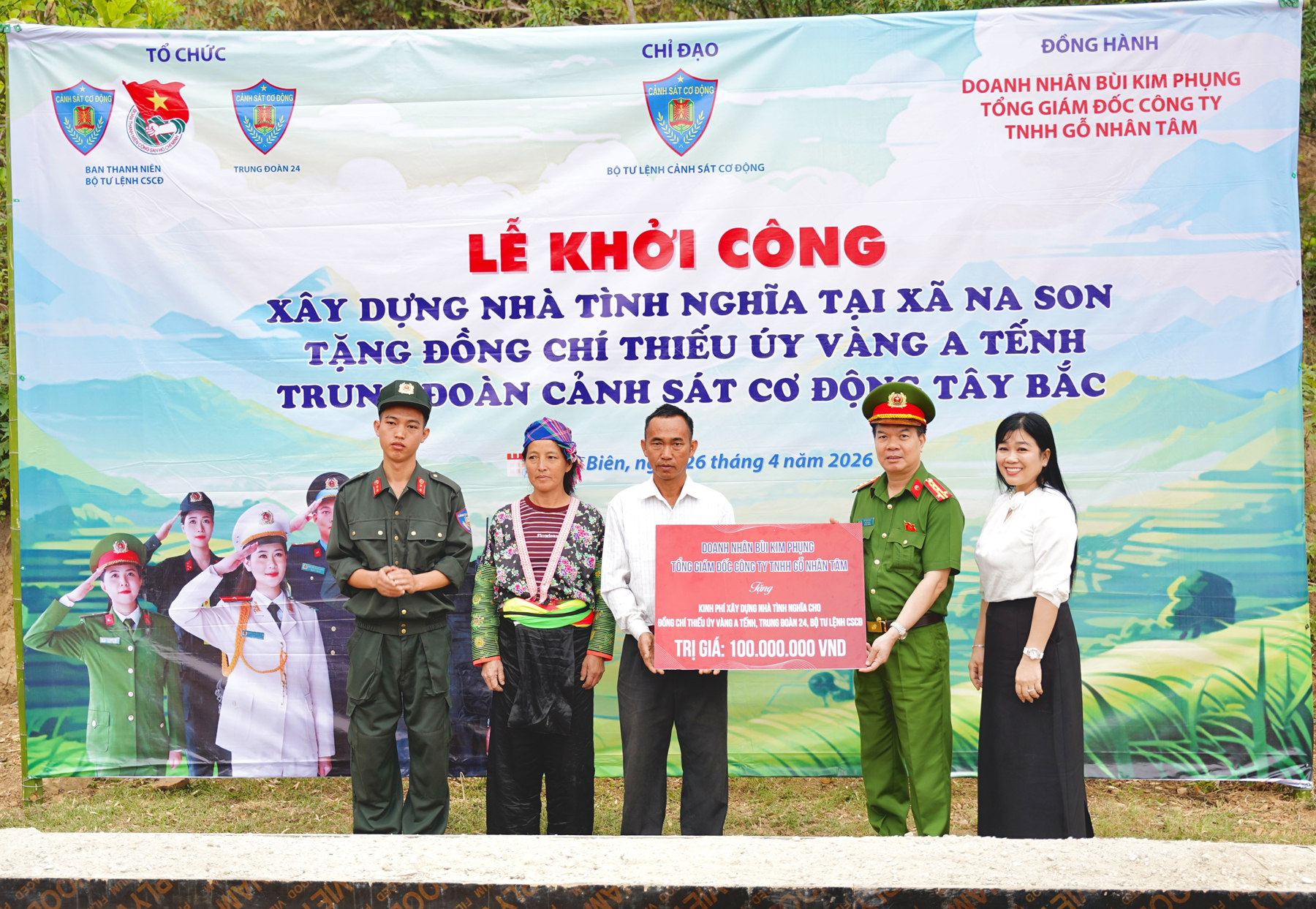 Bộ Tư lệnh Cảnh sát cơ động khởi công nhà tình nghĩa tại Điện Biên -0