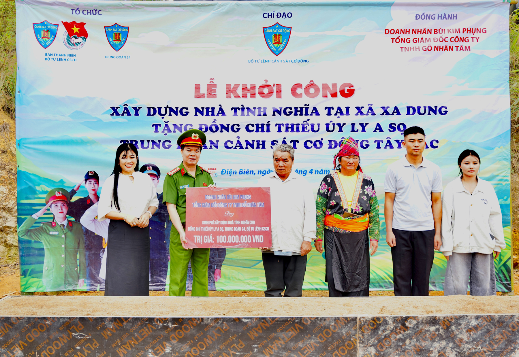 Bộ Tư lệnh Cảnh sát cơ động khởi công nhà tình nghĩa tại Điện Biên -0