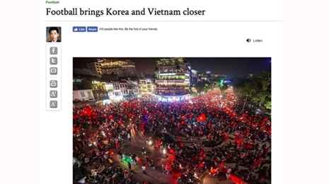 足球将越南与韩国拉得更近