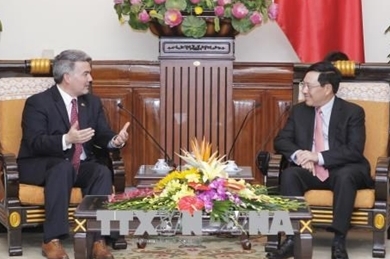 越南政府副总理兼外长范平明会见美国参议员代表团