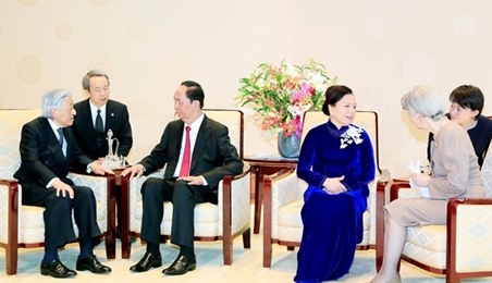 越南国家主席陈大光会见日本明仁天皇