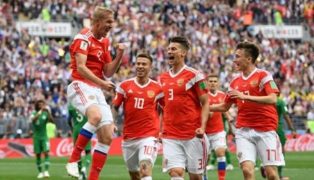 2018年俄罗斯世界杯揭幕战  东道主俄罗斯5-0横扫沙特