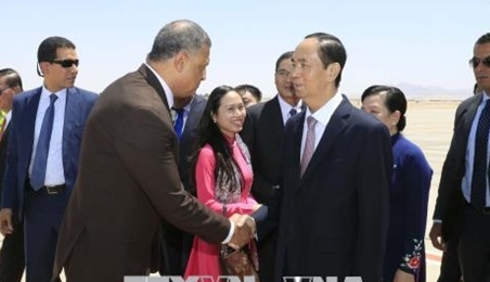 越南国家主席陈大光开始对埃及进行国事访问
