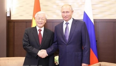 越共中央总书记阮富仲致电感谢俄罗斯总统普京