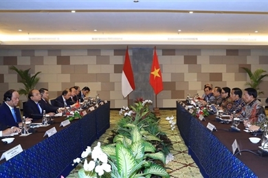 越南政府总理阮春福与印尼总统举行会谈