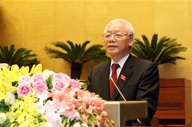 越共中央总书记、国家主席阮富仲在宣誓就职后畅谈肺腑之言
