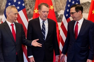 美中两国结束关于贸易问题的第一天谈判