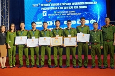 人民警察学院在2019年越南大学生信息学奥林匹克竞赛中取得高成绩