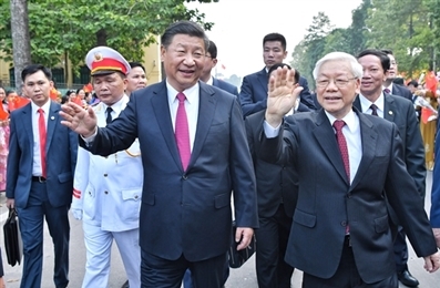 越中两国领导人互致贺电庆祝两国建交70周年