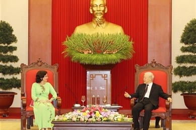 越共中央总书记、国家主席阮富仲会见古巴驻越南大使