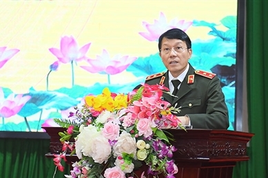 梁三光副部长出席老街省公安厅2020年工作总结会议