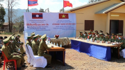Bàn giao 9 trụ sở làm việc tặng Công an tỉnh Khăm Muộn, Lào