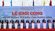 Khởi công đường ven biển Quảng Bình có tổng mức đầu tư 2.200 tỷ đồng