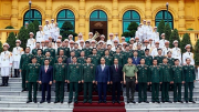 Chủ tịch nước trao Quyết định thăng quân hàm Thượng tướng QĐND Việt Nam