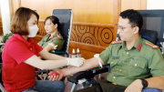 Đông đảo CBCS Công an Cao  Bằng tham gia hiến máu “Hành trình đỏ” năm 2022
