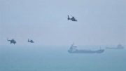 Dàn trực thăng Trung Quốc đổ bộ trong cuộc tập trận "chưa từng có tiền lệ"