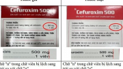 Phát hiện thuốc kháng sinh Cefuroxim 500 giả trên thị trường