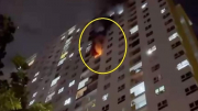 Cháy căn hộ tầng 20 trong đêm Trung thu