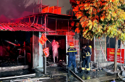 Tạm giữ 1 nghi can liên quan đến vụ cháy hàng loạt kiot ở quận Hoàng Mai