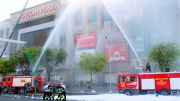 Cần Thơ thực tập phương án chữa cháy và cứu nạn cứu hộ tại Trung tâm thương mại Vincom Plaza