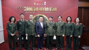 Chủ tịch Hội Nhà báo Việt Nam Lê Quốc Minh thăm, chúc mừng năm mới Báo CAND