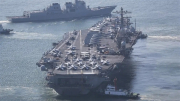 Mỹ-Hàn-Nhật điều tàu sân bay tập trận sát sườn Triều Tiên