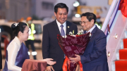 Chính phủ Lào chào đón Thủ tướng Phạm Minh Chính