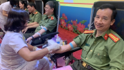 250 CBCS Công an 7 đơn vị nghiệp vụ Bộ Công an tham gia hiến máu tình nguyện