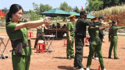 Gần 500 CBCS Công an tỉnh Đắk Nông tham gia hội thi bắn súng quân dụng