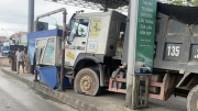 Test ma túy và nồng độ cồn lái xe tông vào cabin Trạm thu phí Phú Bài