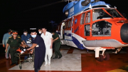 Điều trực thăng đưa ngư dân bị đột quỵ từ Trường Sa về đất liền