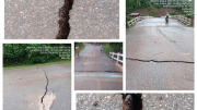 Cầu Nậm Nhé II hư hỏng nặng do mưa lũ