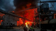 Cơ sở công nghiệp Ukraine cháy lớn sau đợt tập kích của Nga