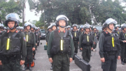 Cảnh sát cơ động tăng cường ứng trực bảo vệ chuyến thăm của Tổng thống Mỹ Joe Biden tại Việt Nam