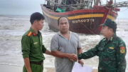 Công an xã ở Quảng Trị phối hợp cứu hộ ngư dân
