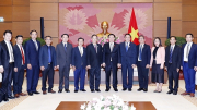 Chủ tịch Quốc hội Vương Đình Huệ tiếp Phó Chủ tịch Quốc hội Lào Chaleun Yiapaoher