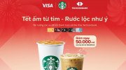 Techcombank hợp tác cùng Starbucks Vietnam đem “Tết ấm từ tim - Rước lộc như ý” tới khách hàng