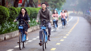Hà Nội chính thức mở làn đường dành riêng cho xe đạp