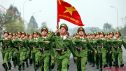 Khối CAND tập luyện diễu binh kỷ niệm 70 năm Chiến thắng Điện Biên Phủ